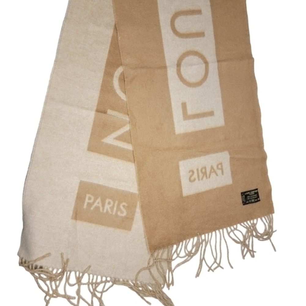 Louis Vuitton Beige & Tan Monogram Logo Scarf Wrap - Picture 7 of 9